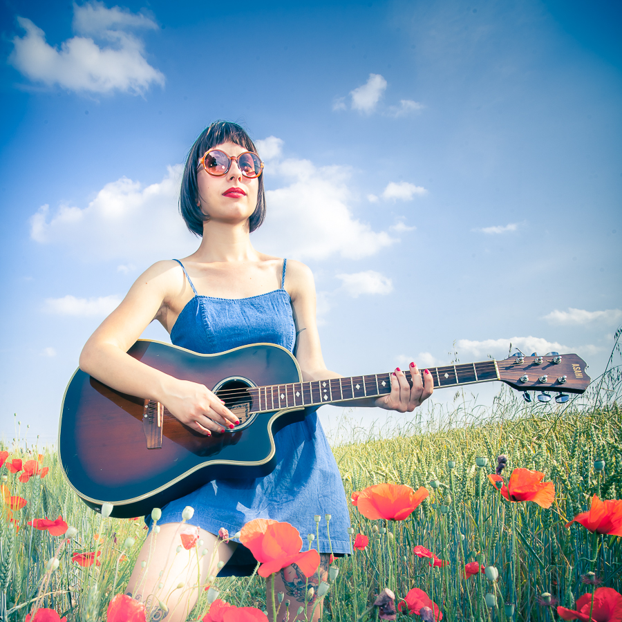 Girl with poppies